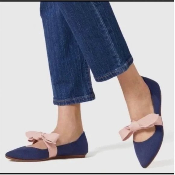 Rothy's | Shoes | Rothys Sapphire Blue Mary Jane With Bow | Poshmark
